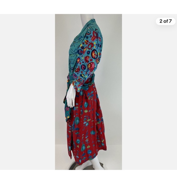 NWT🩷UPPSEE DAISEES SNEEKEE PEEKEE PATTERNED COTTON KIMONO ROBE SIZE MEDIUM - Picture 13 of 14